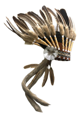 American Chief Indian Native Hat Crown Hair Band Para