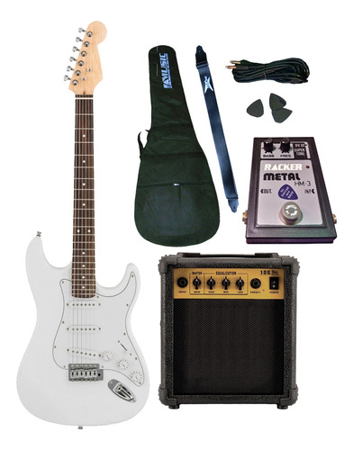 Combo Guitarra Electrica + Amplificador 10w + Pedal + Acc