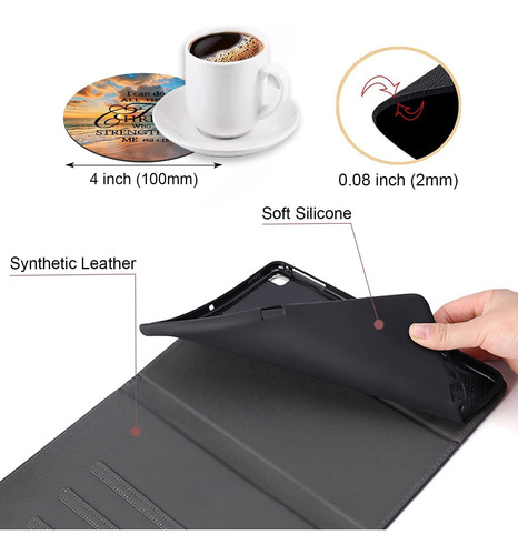 Funda Para Ipad 9.7, Funda Para Ipad 2, Funda Tipo Folio De Cita Cristiana Versículo Bíblico Fil 4-13.