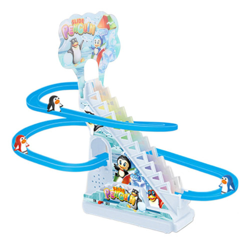 A*gift Set De Juego Penguin Track Slide Toys Con Luces