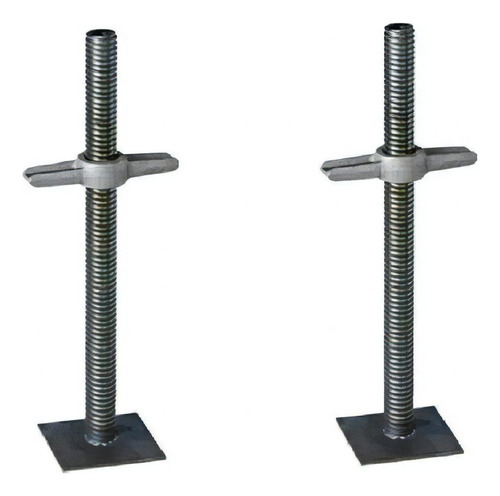 Sapata Regulável Para Andaime 45 Cm De Altura Cada 2 Peças
