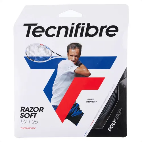 comprar Corda Tecnifibre Razor Soft 17 1.25mm Preta - Set Cu002F12,2m