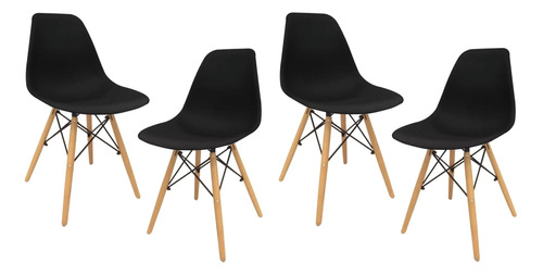  Sillas Eames Kit 4pz Para Cocina Minimalista Moderna 