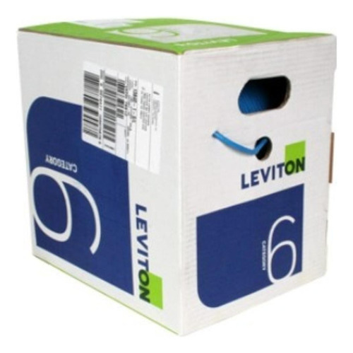 Cable Utp Cat.6 Leviton Azul Caja Pull-box 305 Mts Utp6m-mlb