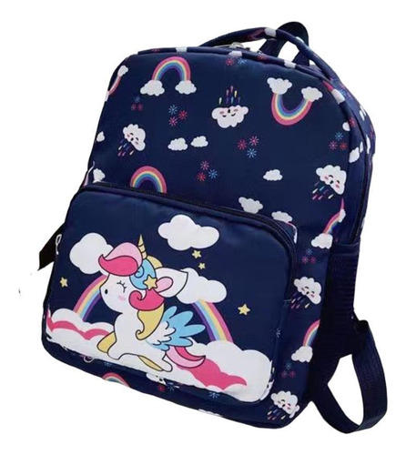 Mochila Infantil Unicórnio- Azul Marinho