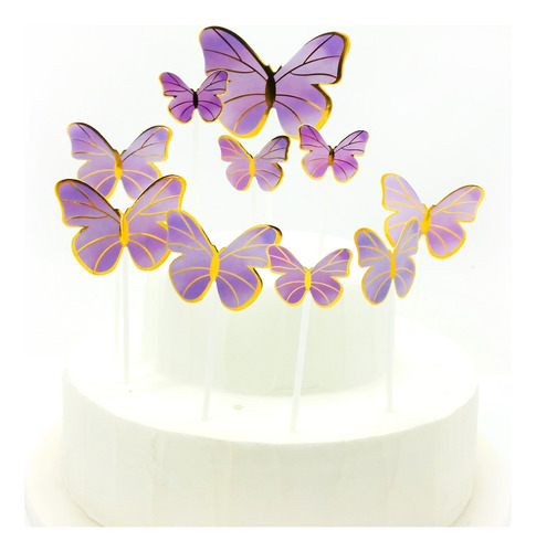 Topper Deco Torta Mariposa Cumpleaños Cotillón 