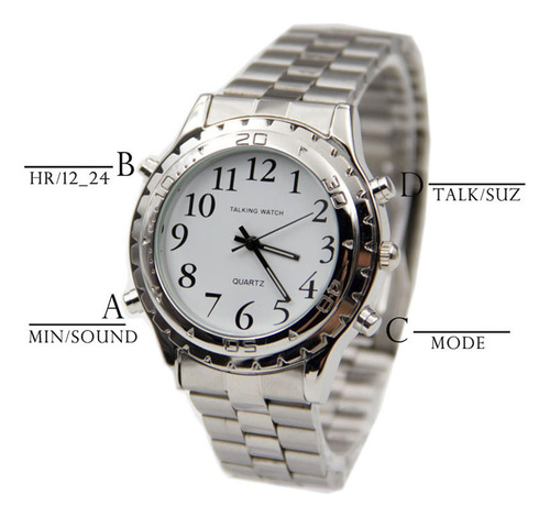 Reloj Parlante En Inglés Para Ciegos O Con Problemas Visuale