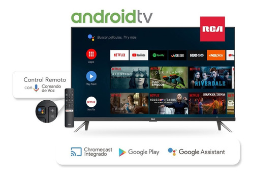 Imagen 1 de 6 de Smart Tv Rca  Led Full Hd 40  Android Chromecast Comando Voz