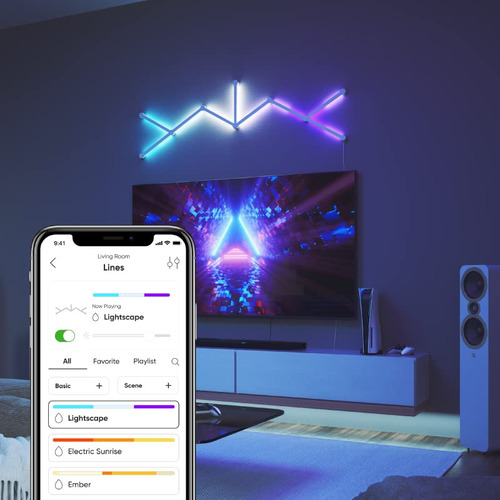 Nanoleaf Lines Wifi Smart Rgbw, 16 Millones De Colores, Regu