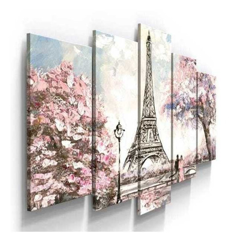 Quadro Mosaico Paris Torres Eiffel Romance Cidade Paisagem