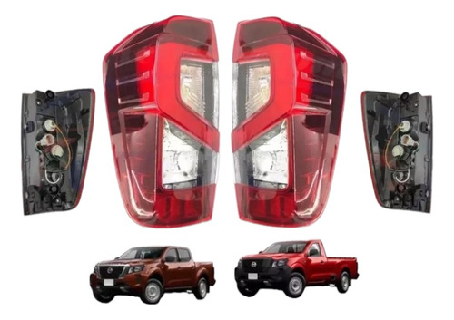 Par Calavera Mica Con Led Nissan Np300 Frontier Platinum Pro