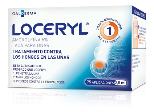 Loceryl 5% Esmalte 2,5 Ml, Tratamiento De Hongos En Uña