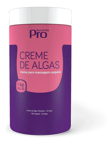 Creme De Algas Buona Vita - 1kg Para Massagem Corporal