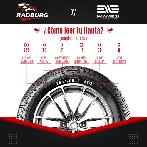 Kit De 2 Llantas 215/50r17 91v Radburg Technic Pulsar Revo 2