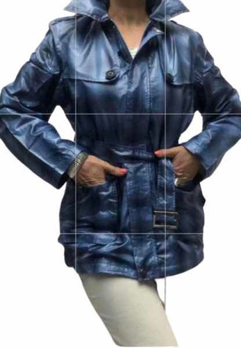 Piloto Trench Impermeable Mujer Talle S Forrado Polar