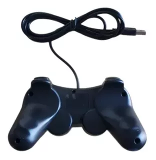 Controle Joystick Usb Analogico Dualshock Para Pc E Notebook Cor Preto