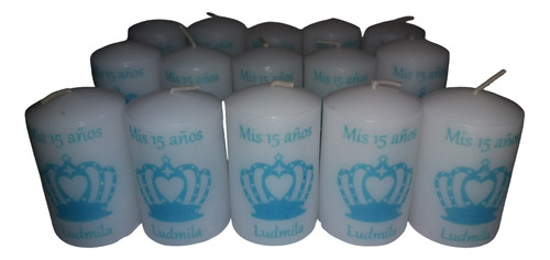 10 Velas Personalizadas 15 Años, Bautismo, Boda Y Más 