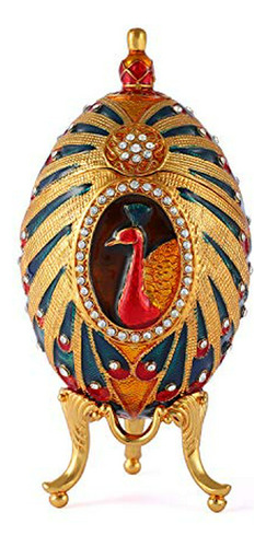 Faberge Egg Series Caja De Joyería Pintada A Mano Con Esmalt