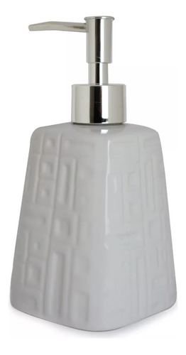 Dispensador Botella Ceramica Para Jabon Blanco 500ml