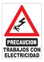 Comprar Cartel Señalizacion Trabajo Con Electricidad Plastico 50x70