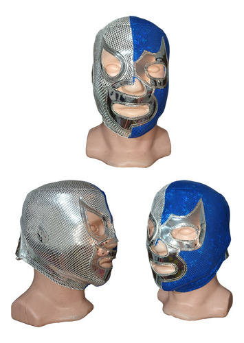 Mascara Semiprofesional Adulto Santo-blue Demon Combinacion