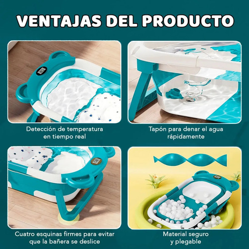 Djjdjjbañera Portátil Plegable Para Bebés Para El Hogar Y Lo