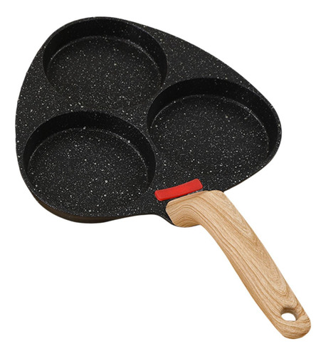 Sartén Antiadherente Para Huevos, Sartén 3 Agujeros Negro