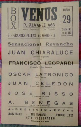 Volante Box Argentino Chiaraluce Leopardi Años 20 B4