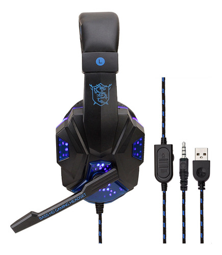 Auriculares Con Cable Para Juegos Sy830mv Con Micrófono, Aux