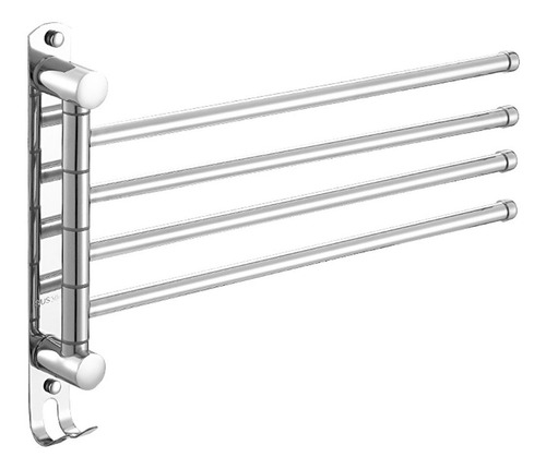 Imagen 10 de 10 de Colgador De Toalla Acero Inoxidable 4 Brazos 180 Grados Baño