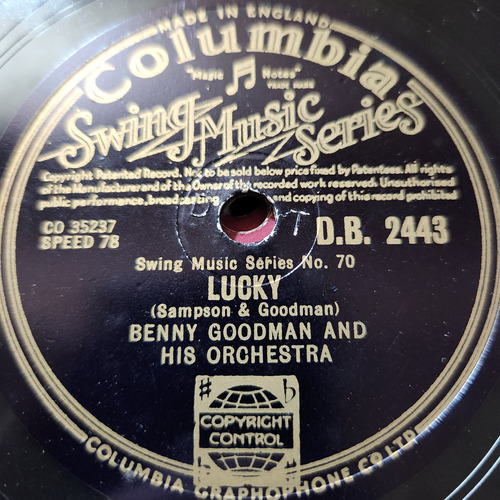 Pasta Benny Goodman His Orchestra Swing Series Columbia C620