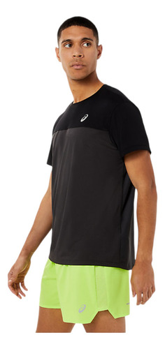 Playera Asics Hombre Running Entrenamiento Negro Race Top