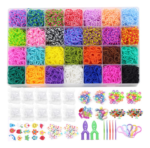 12800+ Kit De Pulseras De Bandas De Goma En 28 Colores ...