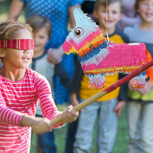 Decoración De Piñata Con Forma De Burro Arcoíris Para Niños
