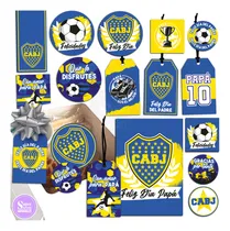 Comprar Kit Imprimible Día Del Padre Boca Tags Etiquetas Tarjetas