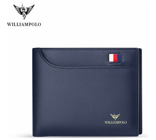 Williampolo-billetera De Cuero Genuino Para Hombre, Billeter