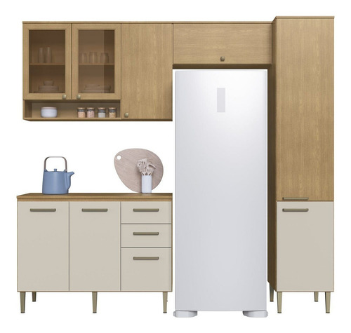 Guarda-roupa 6 Portas 3 Gavetas Com Espelho Safira Bdwt
