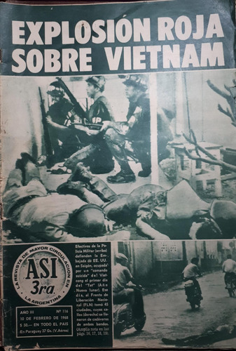 Revista Asi 116 1968 Chaz De Cruz Ongania Vietnam Popov