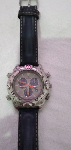 Relogio Festina Pulseira De Couro Azul Marinho.