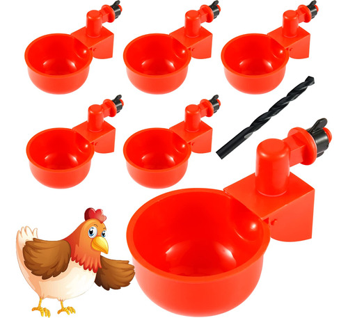 Paquete De 6 Tazas Para Beber, Comedero De Agua De Pollo, De