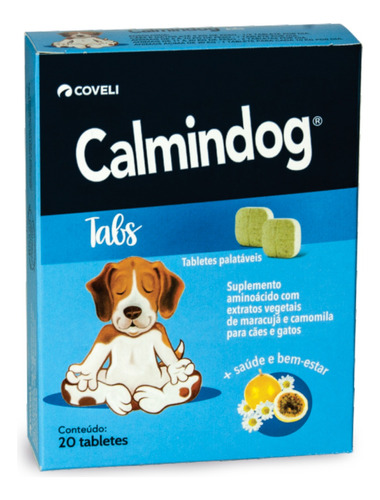 Suplemento Alimentar Calmindog Tabs Coveli 20 Tabletes
