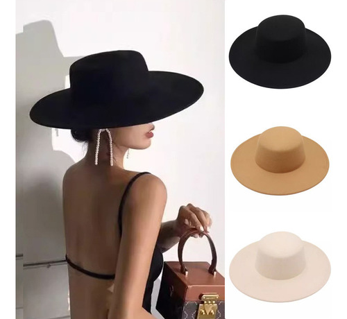 / Sombrero De Jazz De Moda For Mujer Estilo Francés Hepburn