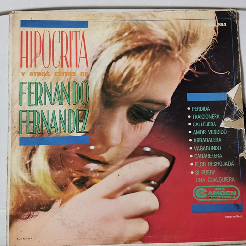 Disco Lp: Fernando Fernandez- Hipocrita,exitos De