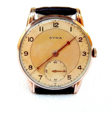 Reloj Cyma Vintage 38mm Funcionando 1940c Micronado Oro