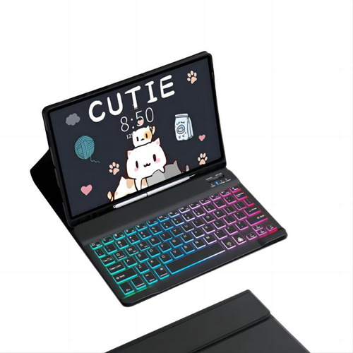 Funda Con Teclado Rgb P/samsung Galaxy Tab S8+/s8 Plus 12.4 