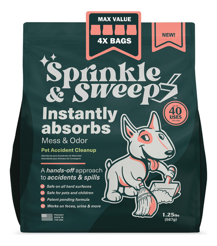Sprinkle & Sweep - Limpieza De Accidentes De Mascotas, Elim.