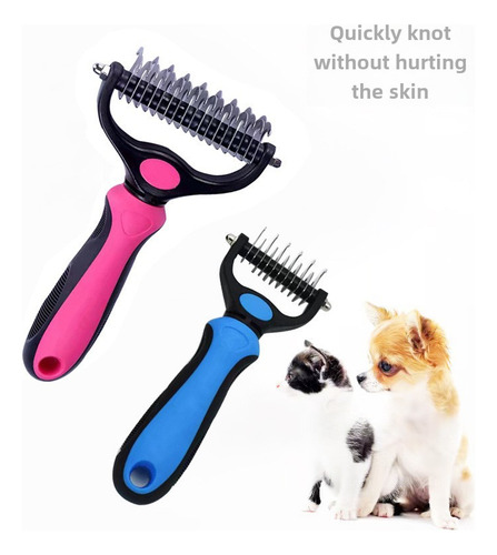 A Peine Para Mascotas Negro Grande 179 Dientes Con Tarjeta