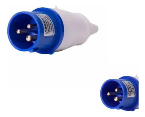 Kit 03 Tomada Industrial Acoplador E Plugue M/f 16a 220v 3p