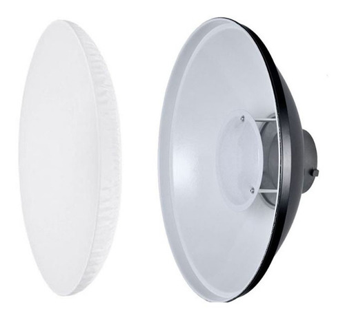 Godox Beauty Dish De 42 Cm Blanco Tela Difusora + Grid