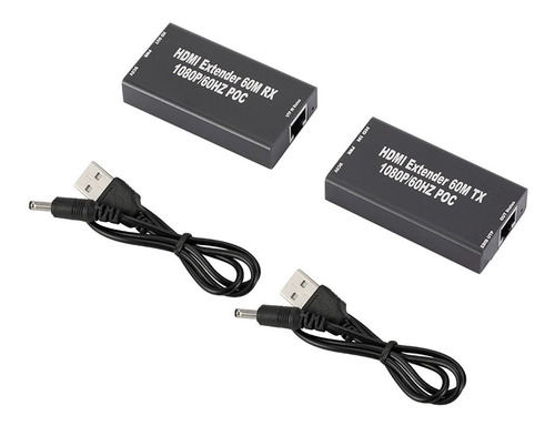 Imagen 1 de 1 de Extensor Hdmi Utp Cat 5 / 6 Con Audio 60 Metros Activo